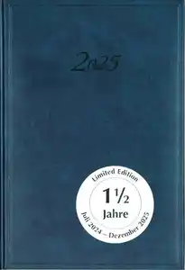 Kalender-Buch A5 Juli 2024 - Dezember 2025 blau, 1 Stk