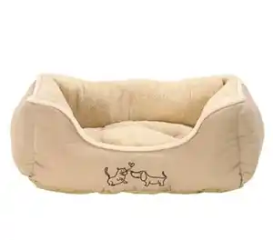 Dehner Lieblinge Kuschelbett Sammy, rechteckig, beige