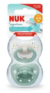 NUK Schnuller Signature Silikon 0-6 Monate, 2 Stk