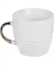 Bild 1 von Kaffeetasse mit Blütenprägung, weiß