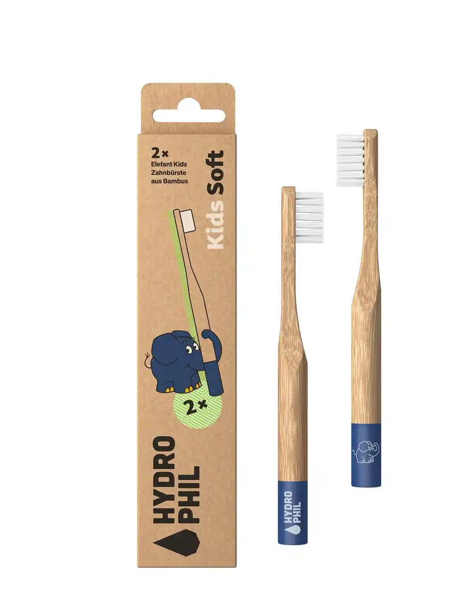 Bild 1 von HYDROPHIL KIDS Bambuszahnbürste Der Elefant, 2 Stk