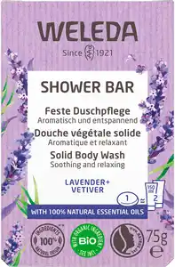 WELEDA Feste Duschpflege Lavender + Vetiver, 75 g