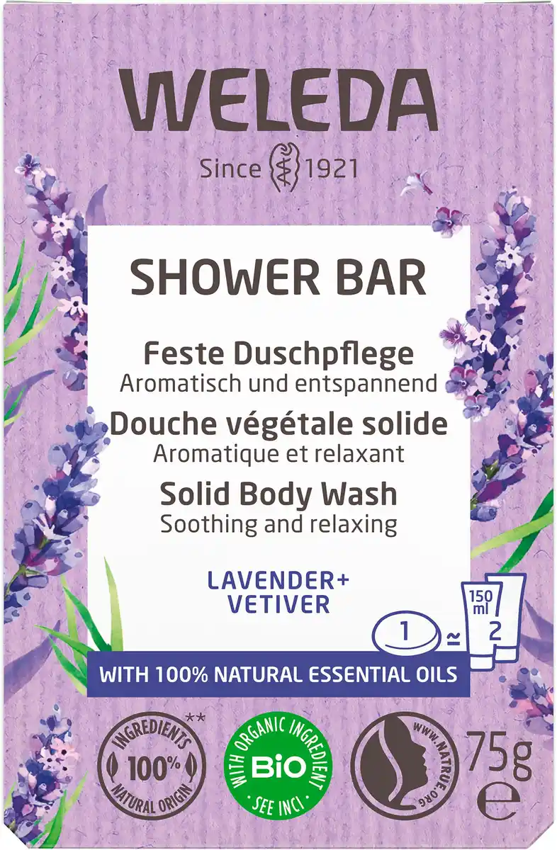 Bild 1 von WELEDA Feste Duschpflege Lavender + Vetiver, 75 g