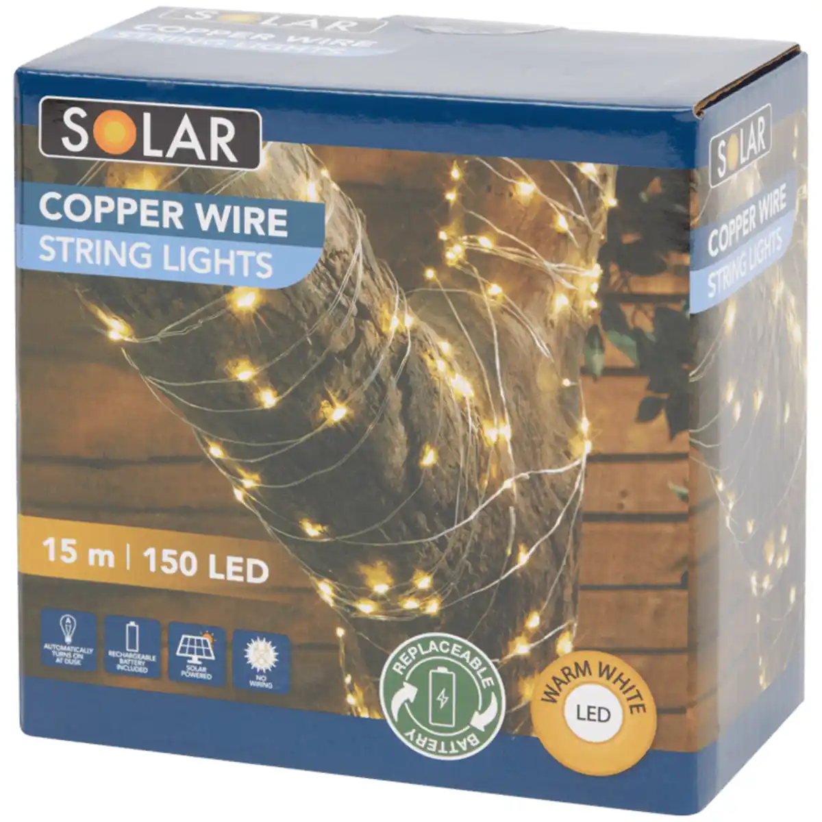 Bild 1 von Solar Kupferdraht-Lichterkette