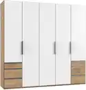 Bild 1 von Drehtürenschrank mit Laden B: 250 cm Level, Weiß/Eiche Dekor, Weiß, Eichefarben