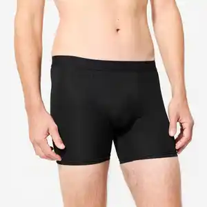 KALENJI Lauf-Boxershorts Herren Mikrofaser - rauchschwarz
