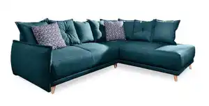 Eckschlafsofa in Türkis ´LAZY LUKKA´, Petrol