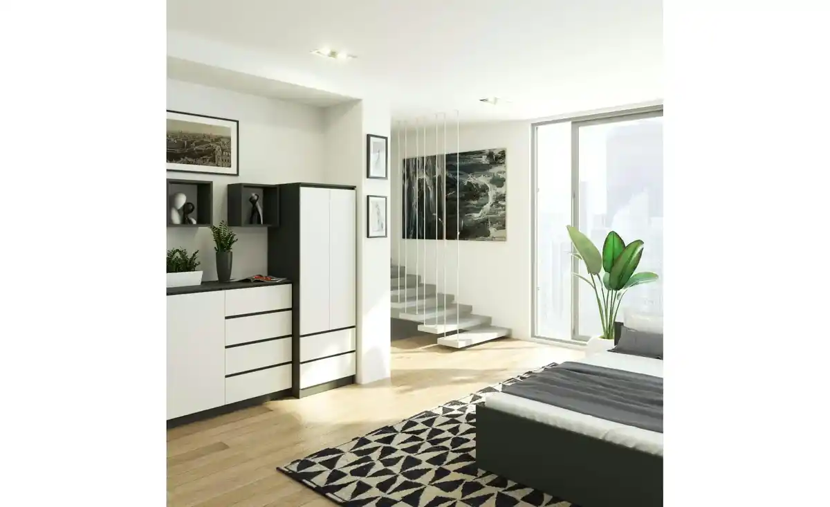 Bild 1 von Drehtürenschrank mit 2 Schubladen Sina