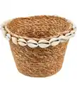 Bild 1 von Seegraskorb mit Muscheln, naturfarben