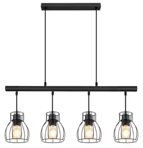 LED-Hängeleuchte Mina Schwarz max. 7 Watt, Schwarz
