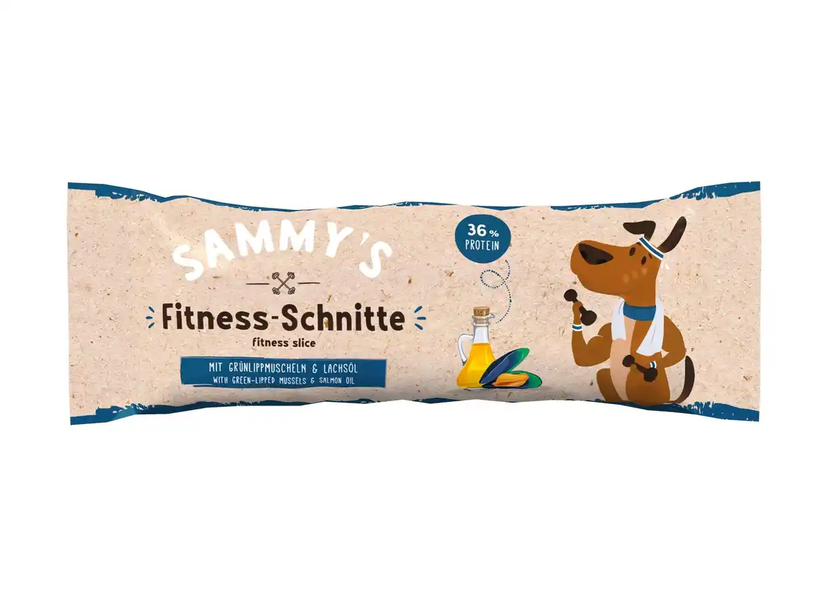 Bild 1 von Sammy's Hundesnack Fitness-Schnitte Grünlippmischeln&Lachsöl, 25 g