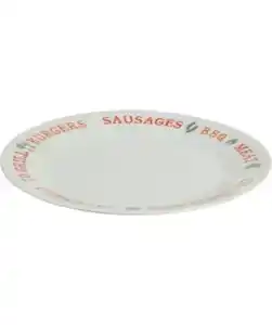 Speiseteller BBQ-Design, schwarz