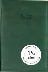 Kalender-Buch A5 Juli 2024 - Dezember 2025 grün, 1 Stk