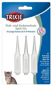 Trixie Floh/Zeckenschutz Spot-On** für Katzenkinder von 2 - 8 Monaten Inhalt: 3 x 0,6 ml, 1.8 g