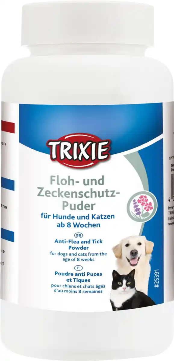 Bild 1 von Trixie Floh/Zeckenschutz-Puder** für Hunde&Katzen ab 8 Wochen Inhalt: 150 g