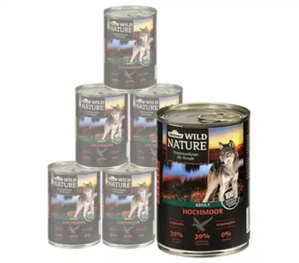 Bild 1 von Dehner Wild Nature Nassfutter für Hunde Hochmoor Adult, 6 x 400 g/800 g