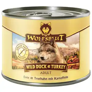 Wolfsblut Hundenassfutter Wild Duck&Turkey Truthahn&Ente, 200 g