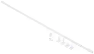 Vitragenstange Aura in Weiß ca. 85-135cm, Weiß