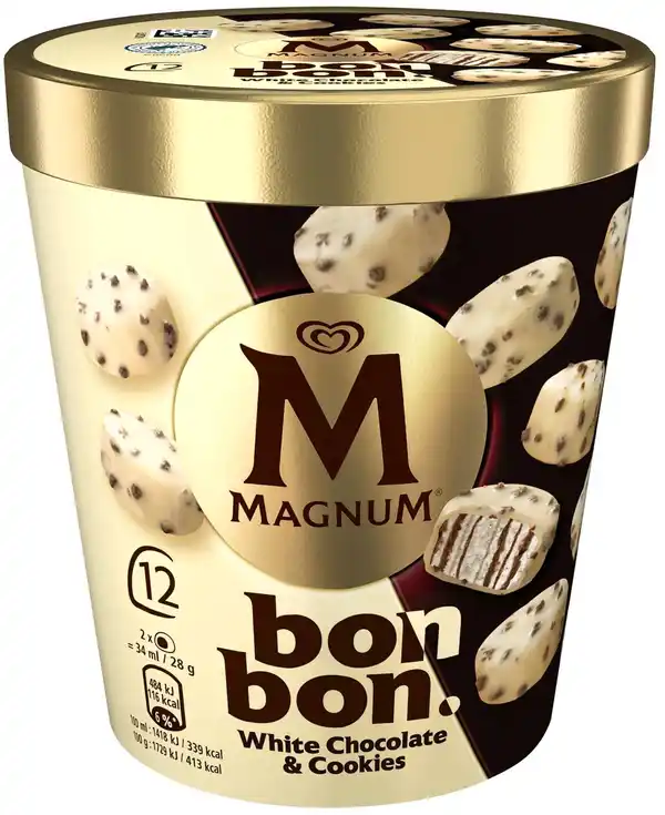 Bild 1 von MAGNUM Bonbon Eiscreme, 12 St. = 204-ml-Becher