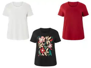 esmara® Damen T-Shirt, reine Baumwolle