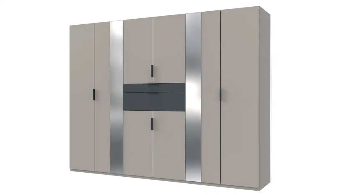 Bild 1 von Kleiderschrank mit Spiegel 270 cm grau - graphit 6-türig - XANTEN