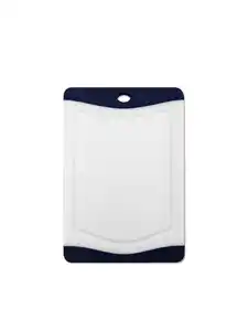 Tarrington House Schneidebrett, Polypropylene/thermoplastischem Kunststoff, 20.3 x 14 x 0.86 cm, rutschfeste Kanten, weiß/blau