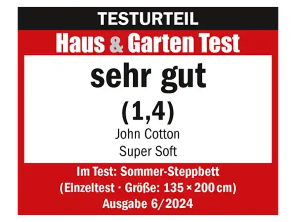 Bild 3 von John Cotton Sommer-Steppbett Super Soft, 135 x 200 cm
