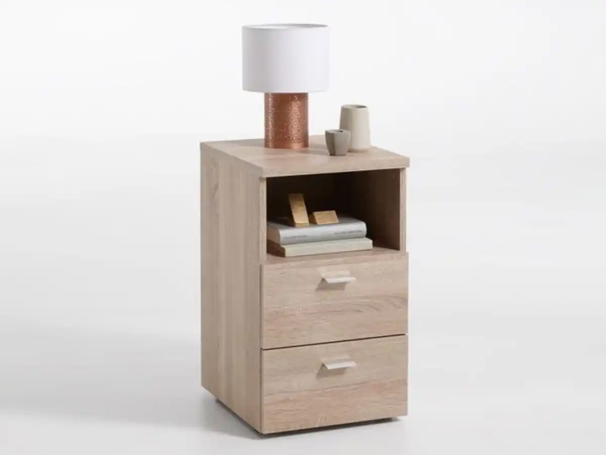 Bild 1 von FMD FMD Boxspringbett Nachtkonsole mit 2 Schubladen