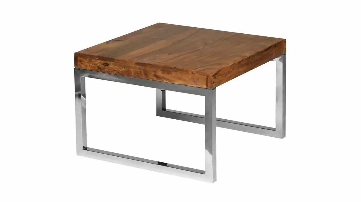 Bild 1 von Beistelltisch Sheesham massiv 60 x 60 cm Metallgestell - GRETE