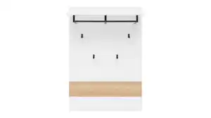 Wandgarderobe Paneele weiß - Artisan Eiche - 80 cm - MEMPHIS