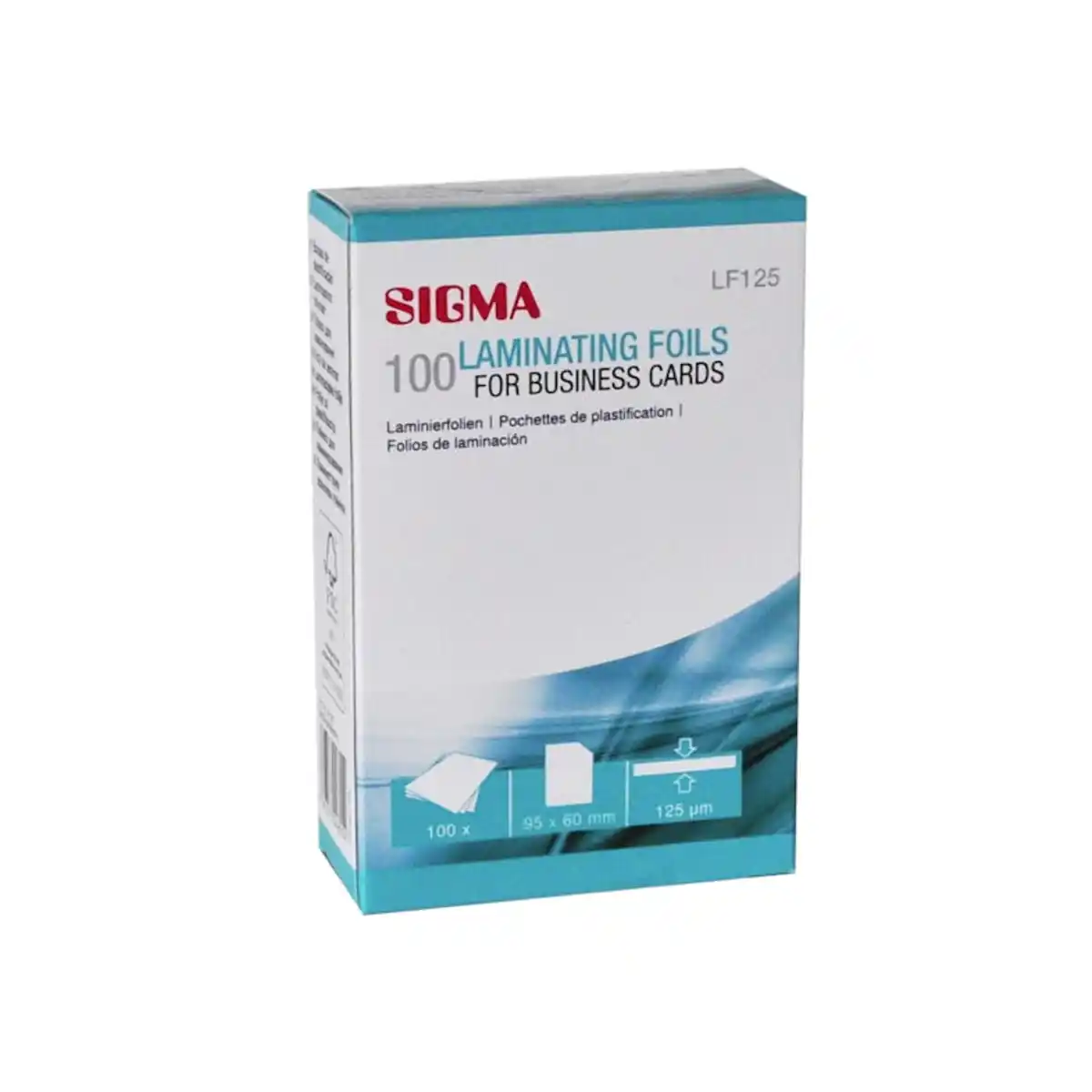 Bild 1 von SIGMA Laminierfolie LF125, 125 µm, 9.5 x 6 cm, 100 Stück