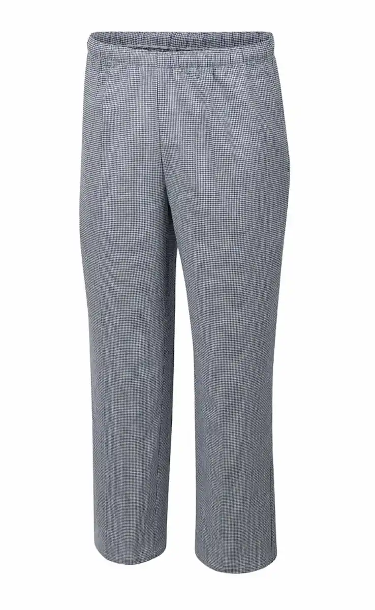 Bild 1 von METRO Professional Unisex Kochhose, 100 % Baumwolle, Größe S, schwarz / weiß karriert