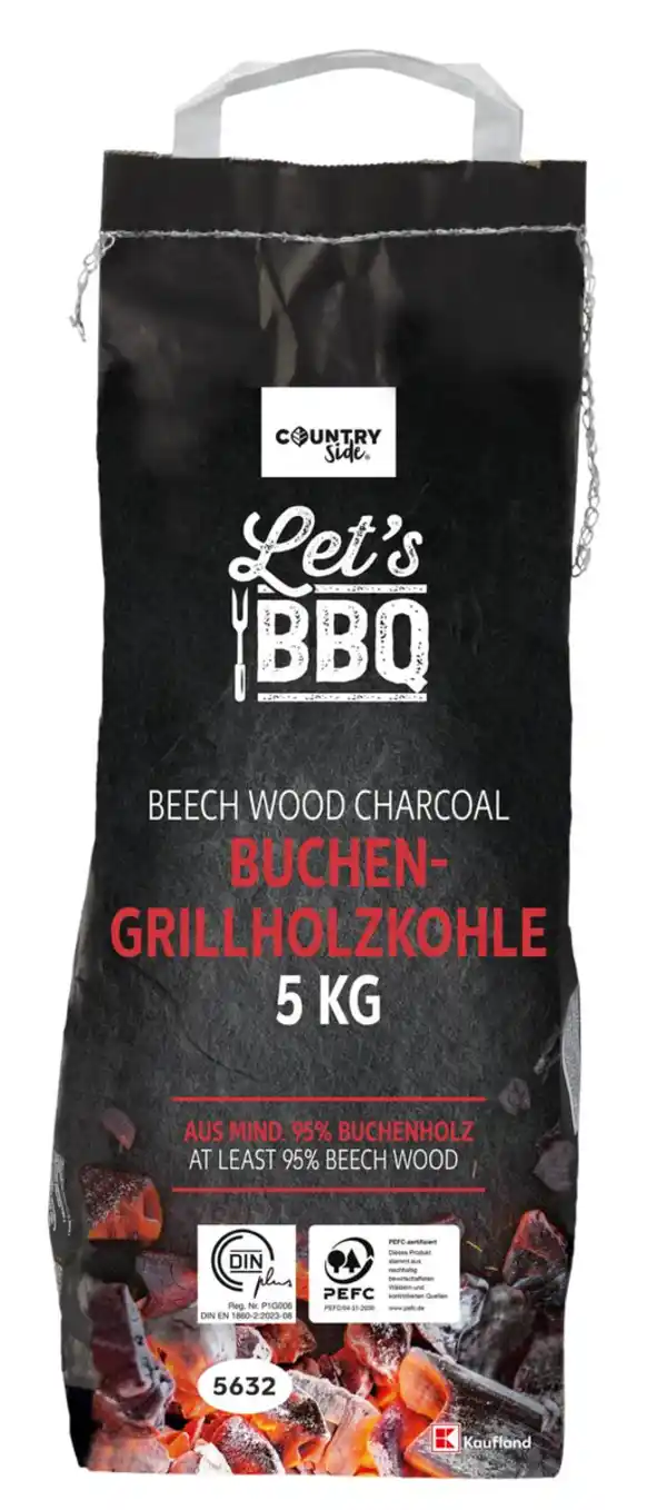 Bild 1 von COUNTRYSIDE® Buchen-Holzkohlebriketts, 5-kg-Packg.