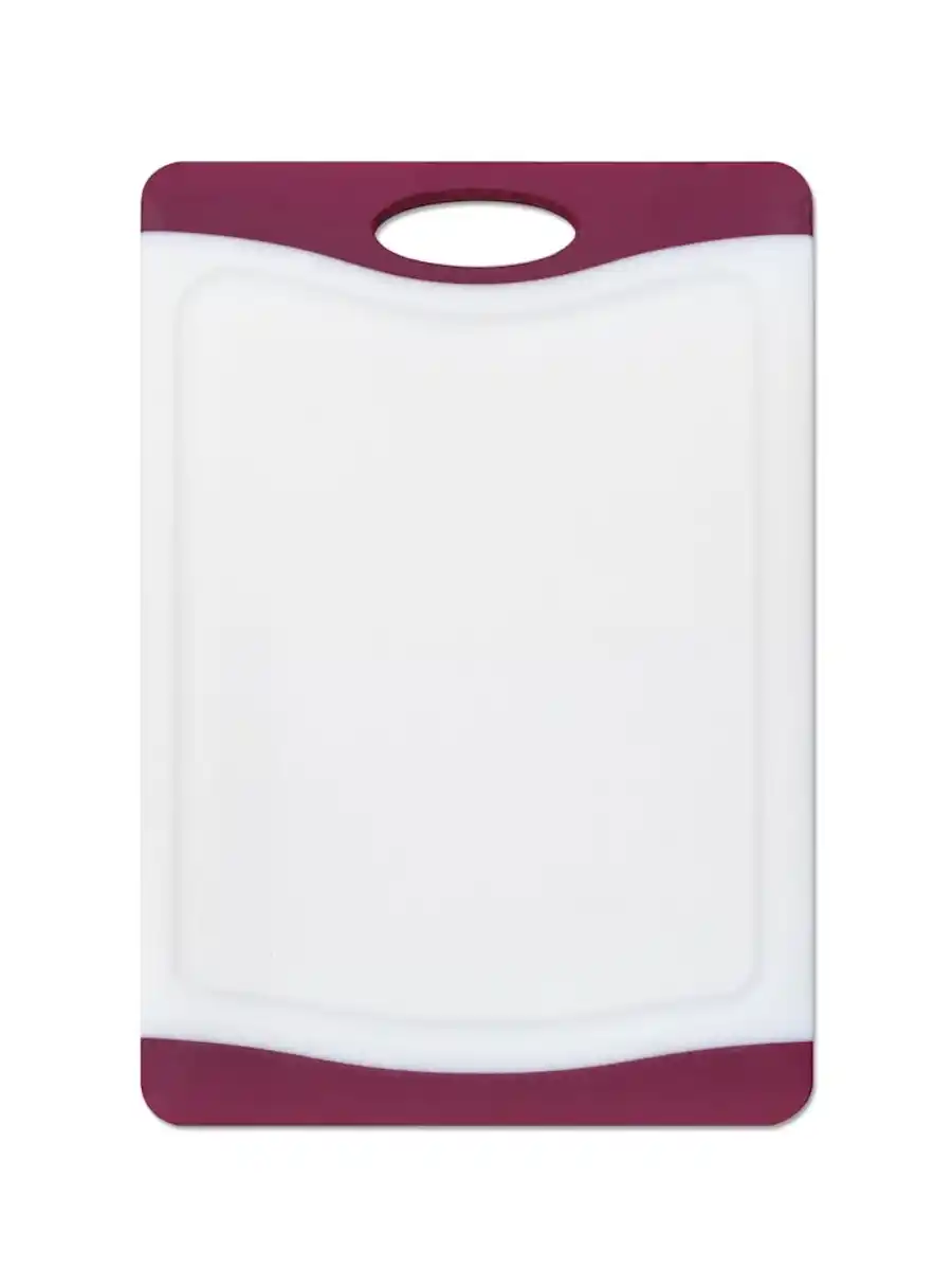 Bild 1 von Tarrington House Schneidebrett, Polypropylen, 29 x 20 x 1.2 cm, rutschfeste Kanten, weiß / rot