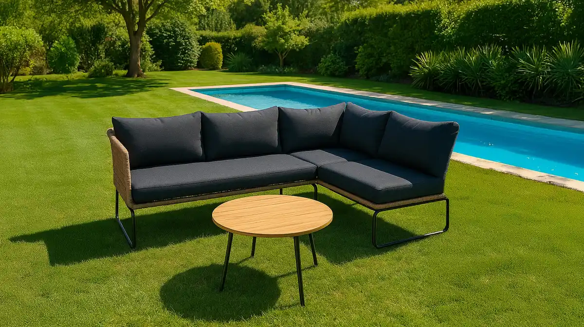 Bild 1 von Gartenmöbel Set 3-teilig Teak Holz Tisch 70 x 40 cm - SERENO