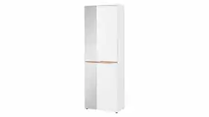 Garderobenschrank mit Spiegel weiß - Artisan Eiche 80 cm - MEMPHIS
