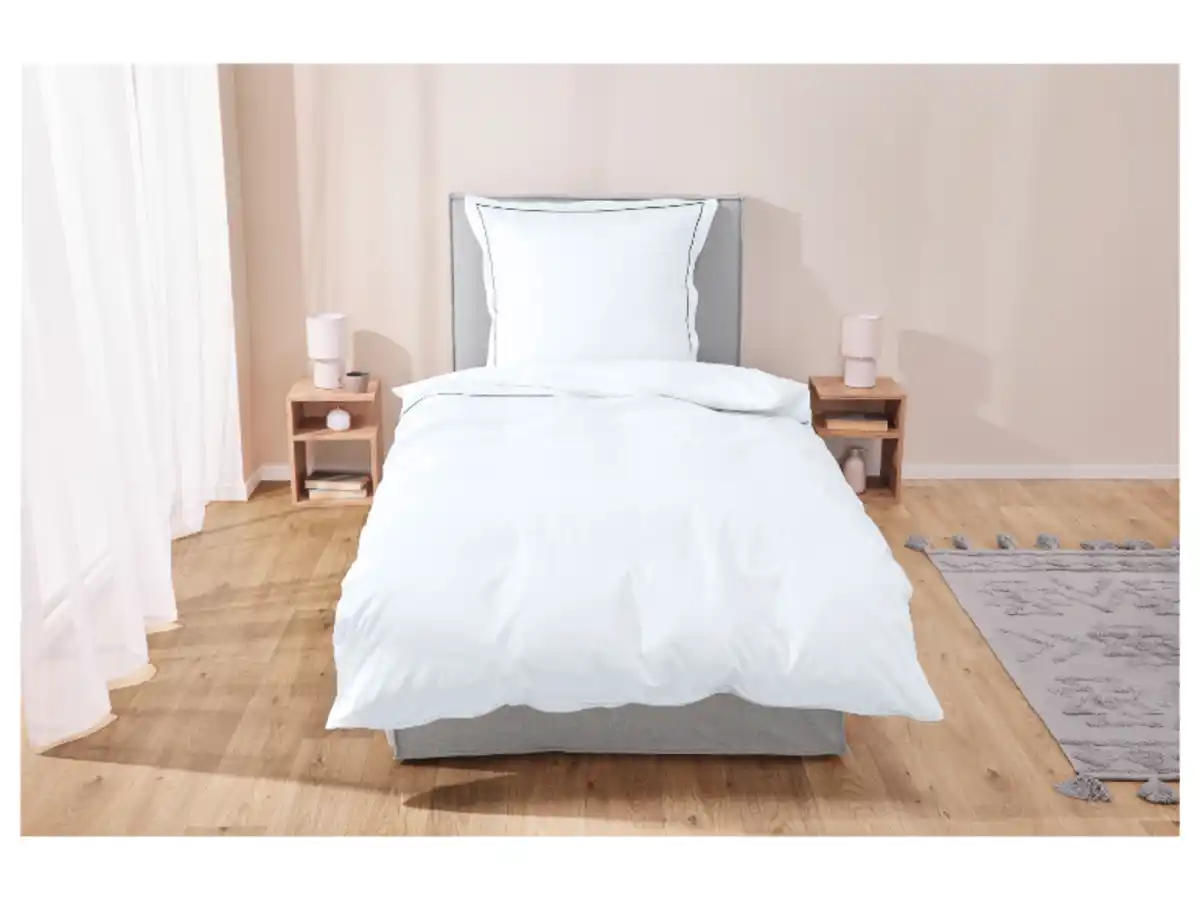 Bild 2 von LIVARNO home Perkal-Hotelbettwäsche, 155 x 220 cm