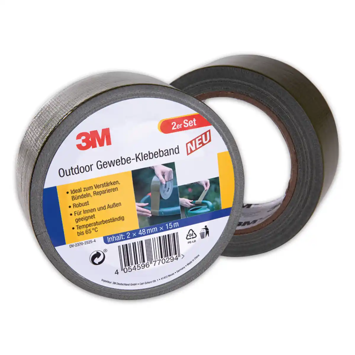 Bild 1 von 3M Outdoor-Gewebe-Klebeband 2er-Set