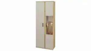 Vitrine mit Beleuchtung beige - Artisan Eiche 75 cm - KANADA
