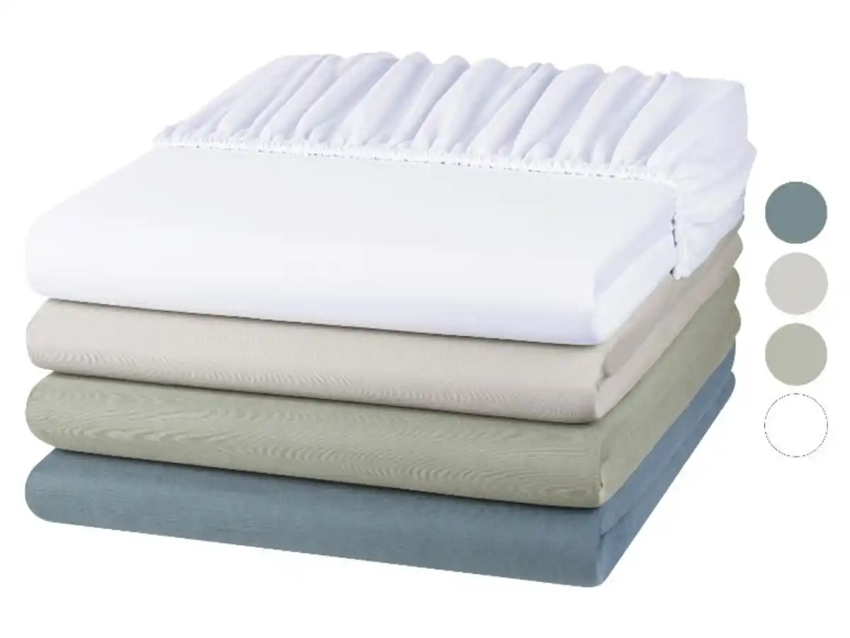 Bild 1 von LIVARNO home Mikrofaser-Jersey-Spannbettlaken, 180-200 x 200 cm