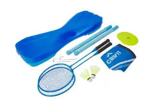 CRIVIT Badminton Komplett-Set, fĂĽr bis zu zwei Spieler