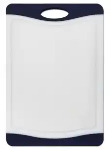 Tarrington House Schneidebrett, Polypropylene/thermoplastischem Kunststoff, 29 x 20 x 1.2 cm, rutschfeste Kanten, weiß/blau