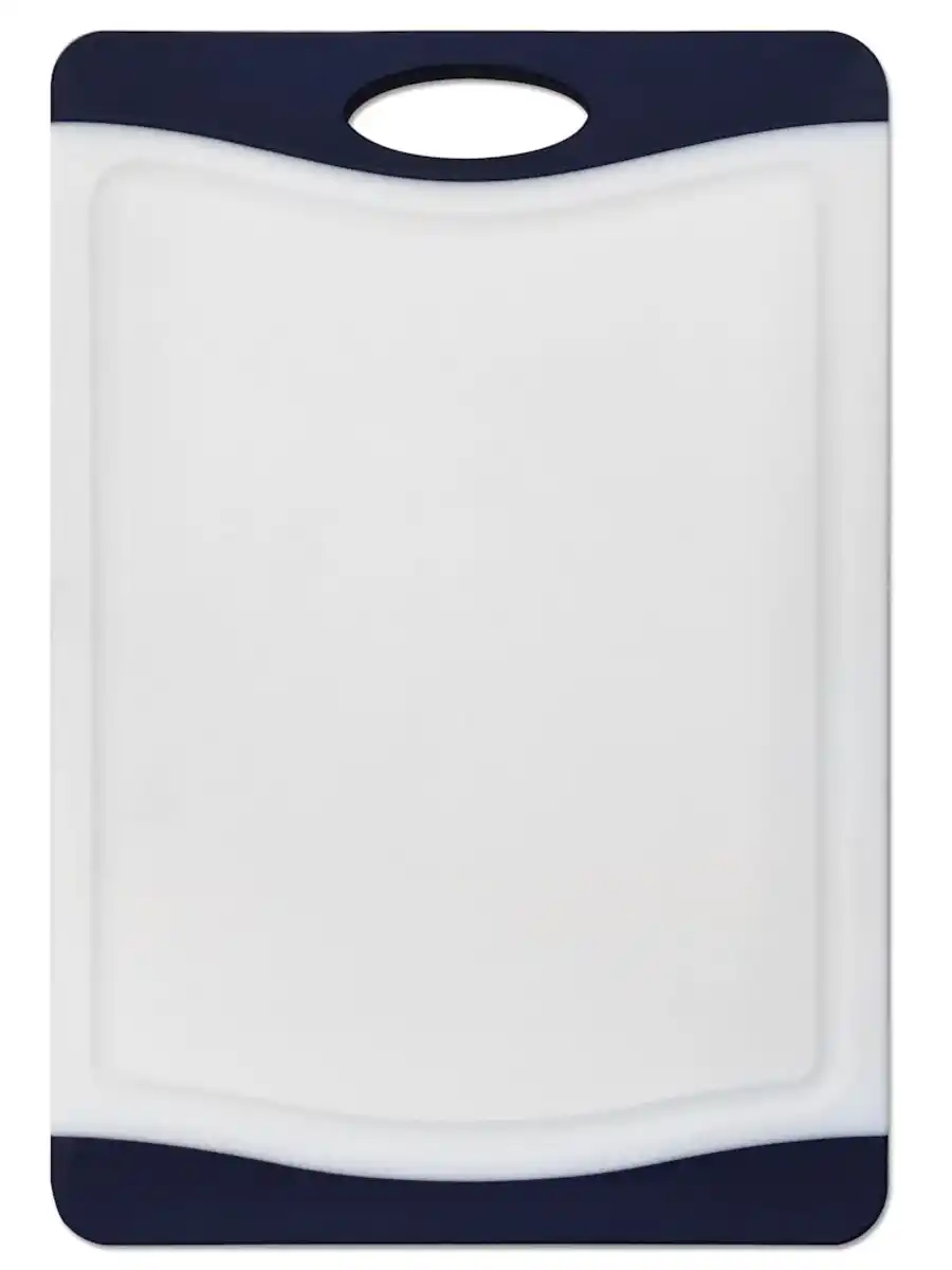 Bild 1 von Tarrington House Schneidebrett, Polypropylene/thermoplastischem Kunststoff, 29 x 20 x 1.2 cm, rutschfeste Kanten, weiß/blau