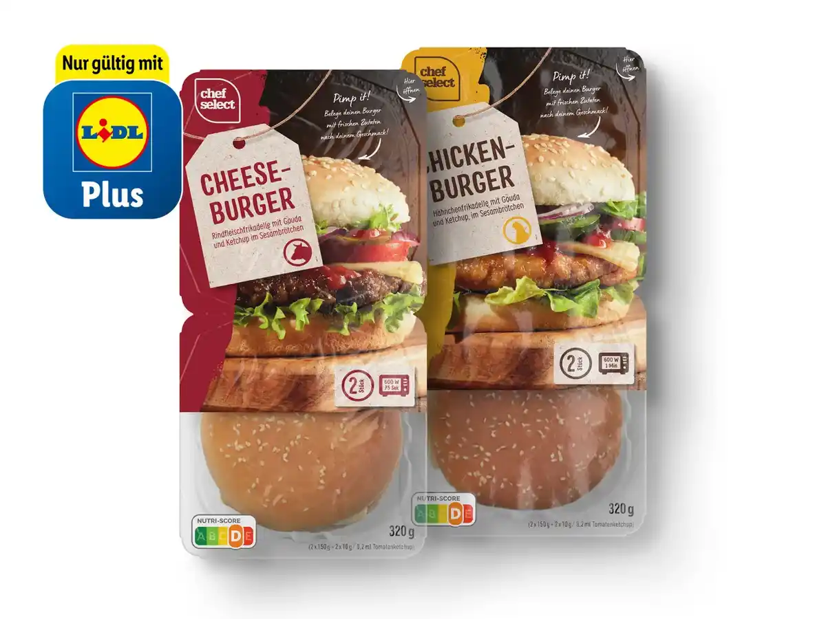 Bild 1 von Chef Select Cheeseburger,  320 g