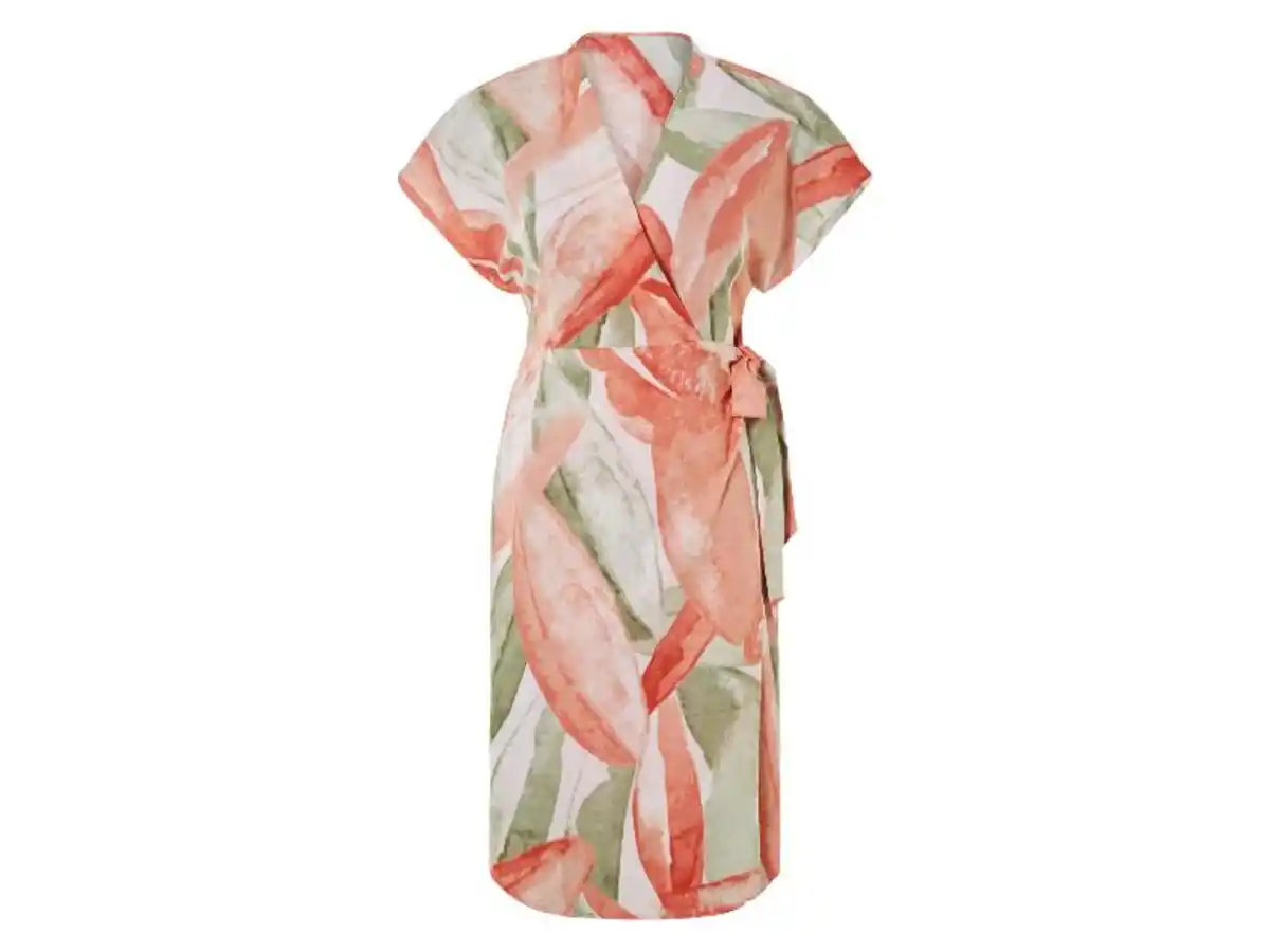 Bild 2 von esmara® Damen Leinenkleid / Leinen-Wickelkleid, leger geschnitten