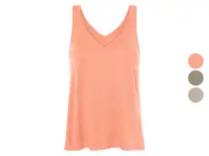 esmara® Damen Leinen-Top, mit kleinen Seitenschlitzen