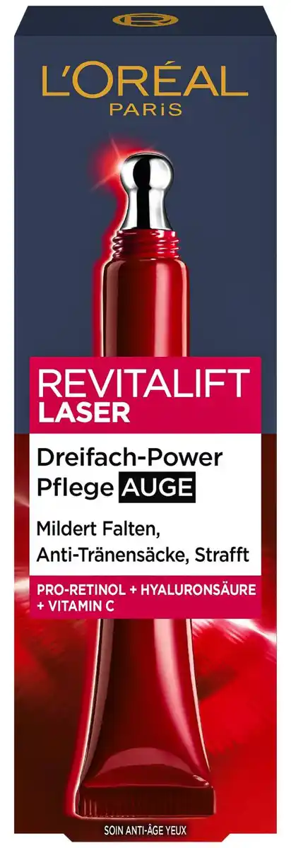 Bild 1 von L'ORÉAL PARIS Revitalift Laser X3 Anti-Age-Pflege Augen, 15-ml-Packg.