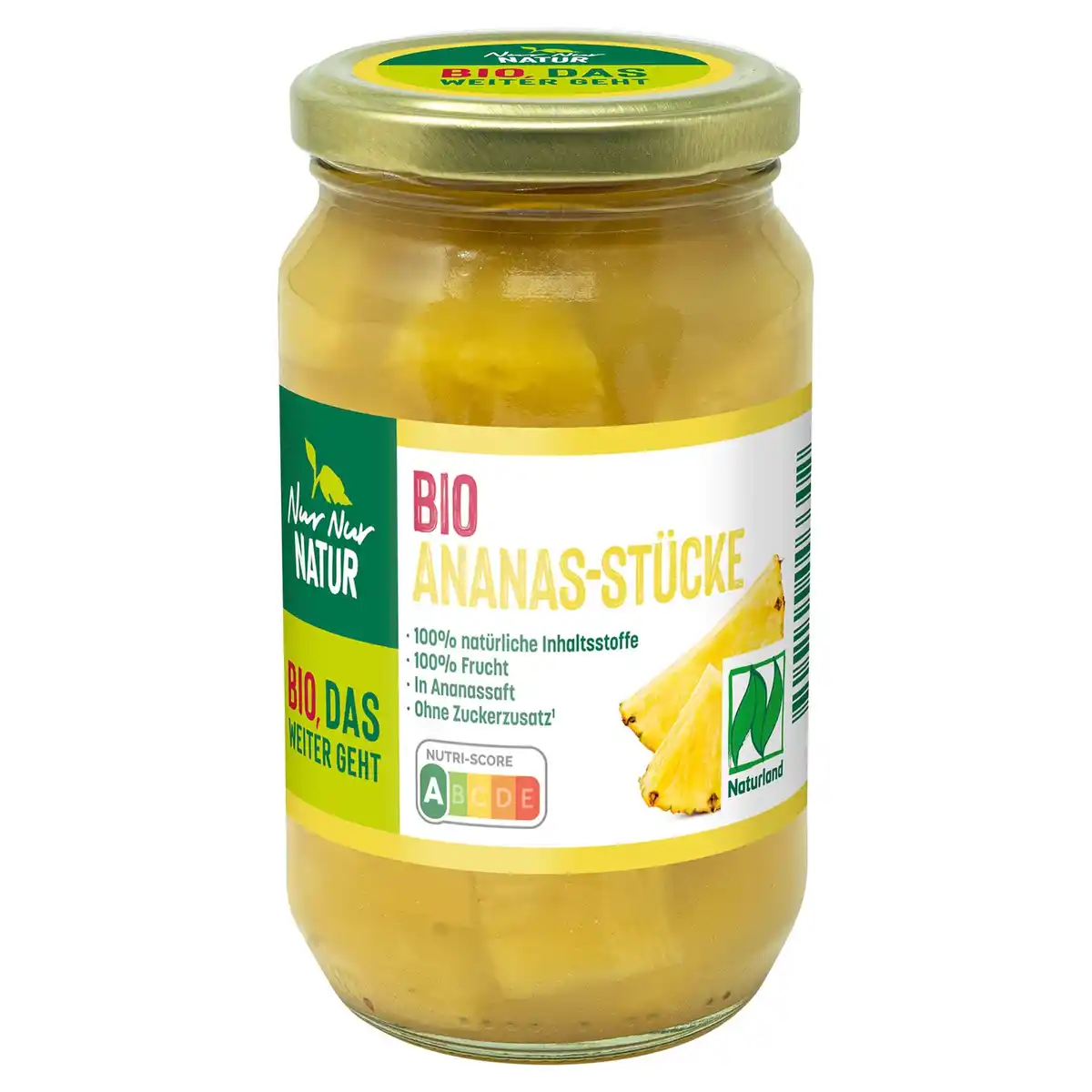 Bild 1 von NUR NUR NATUR BioTropische Früchte 370 ml, Ananas Stücke