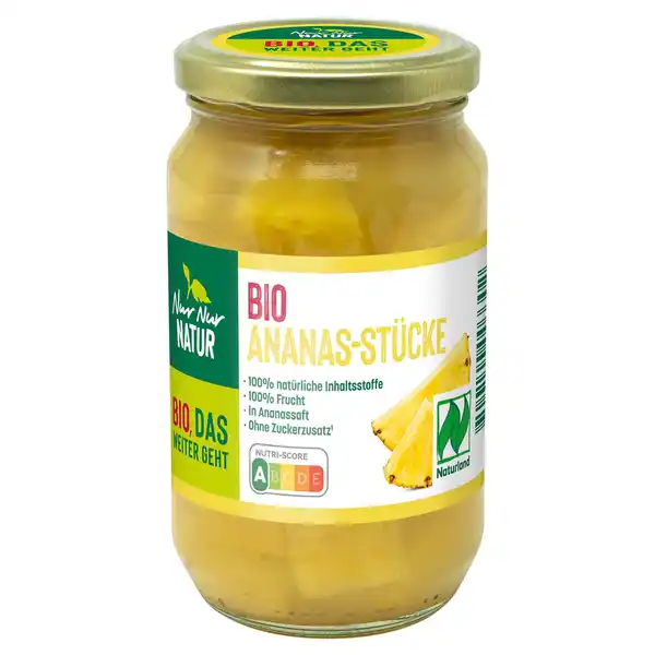 Bild 1 von NUR NUR NATUR BioTropische Früchte 370 ml, Ananas Stücke