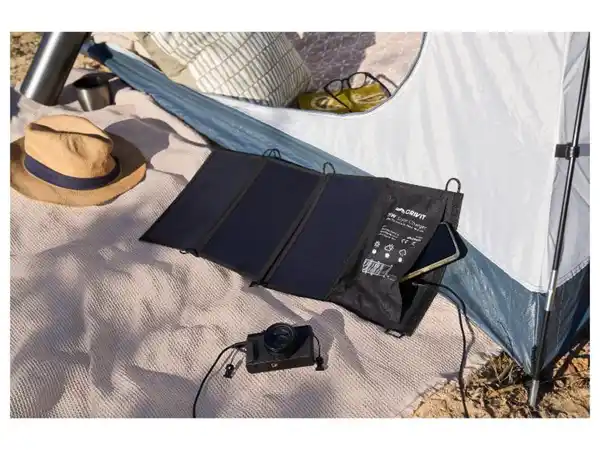 Bild 2 von CRIVIT Solar Ladegerät faltbar 21W CLSF 21 A1/SOSLF 21 A1